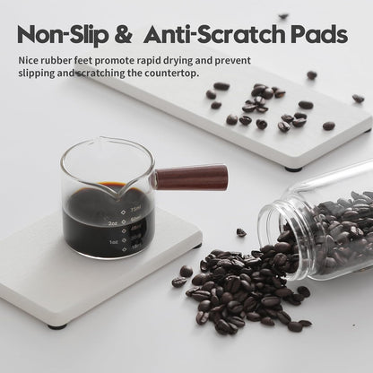 2PCS Water Absorbing Stone Drying Tray for Kitchen Counter & Bathroom Sink, Diatomite Faucet Splash Guard, Soap Dispenser Rack & Sponge Holder Caddy Organizer, Marble White (Printed Pattern), 9"x 3.5"