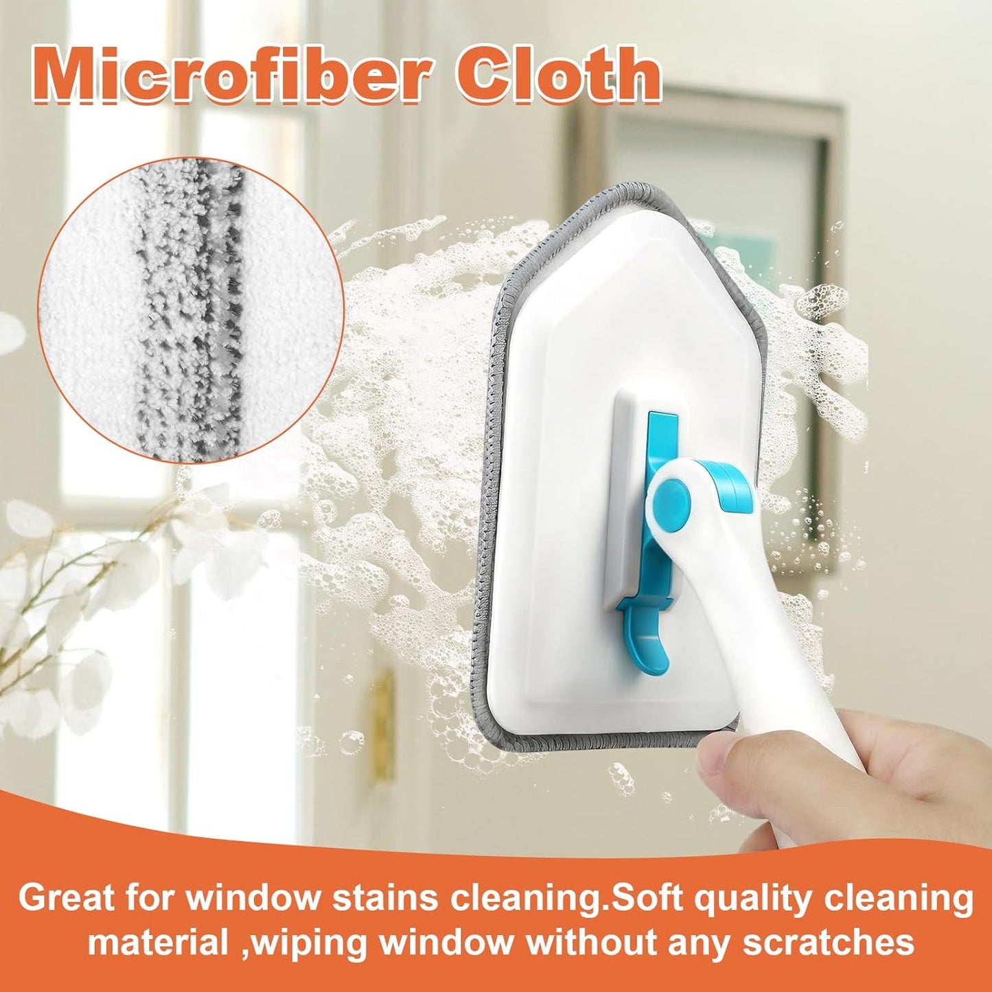 Long Handled Scrub Brush for Shower，3-in-1 Cleaning Brushes with 3 Different Function Cleaning Heads Brush for Shower Cleaning Bathroom Kitchen Walls Tub Tile