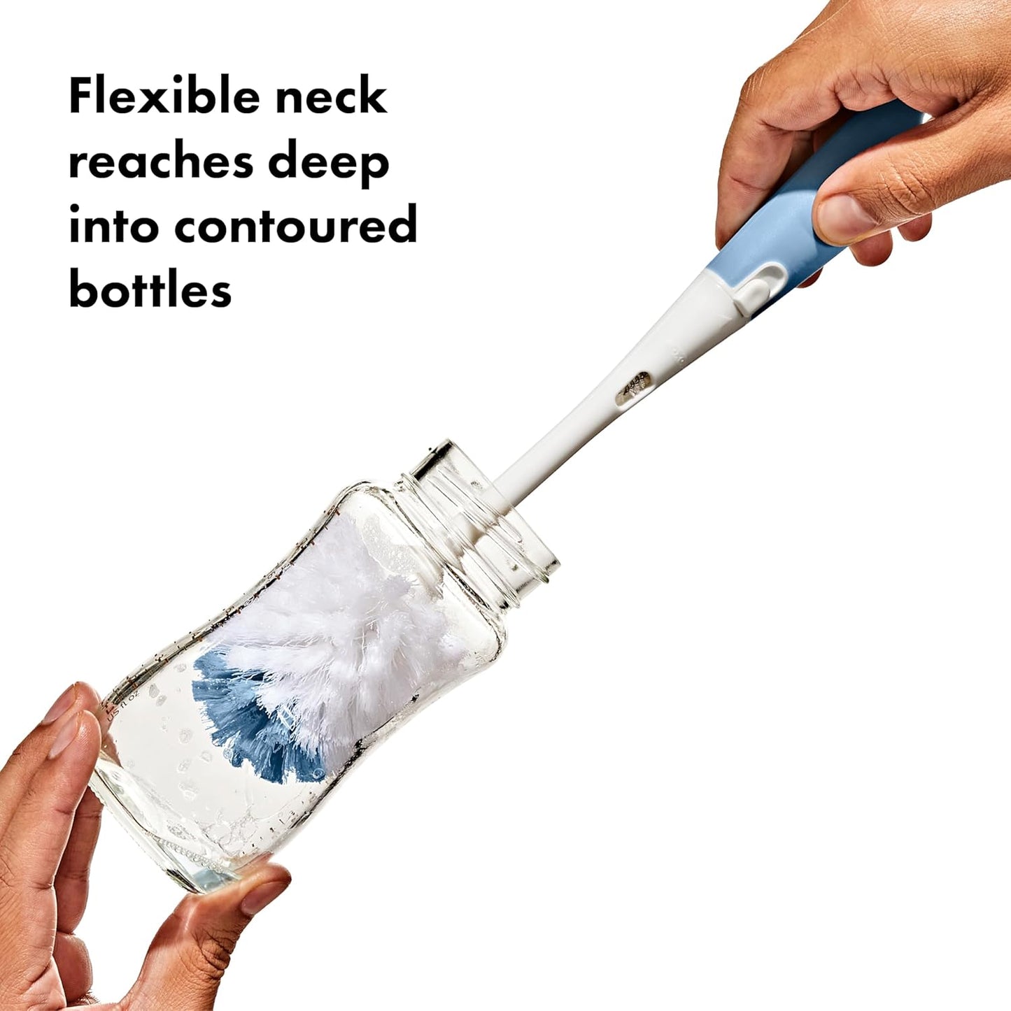 OXO Tot Bottle Brush with Nipple Cleaner, Gray