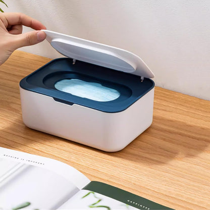 Wipe Dispenser White,Reusable Flushable Wipe Holder Set with 2Pcs Refillable Portable Wipe Bag for Baby Adult Bathroom,Wipe Container with Lids Keeps Wipes Fresh,Baby Shower New Mom Gifts