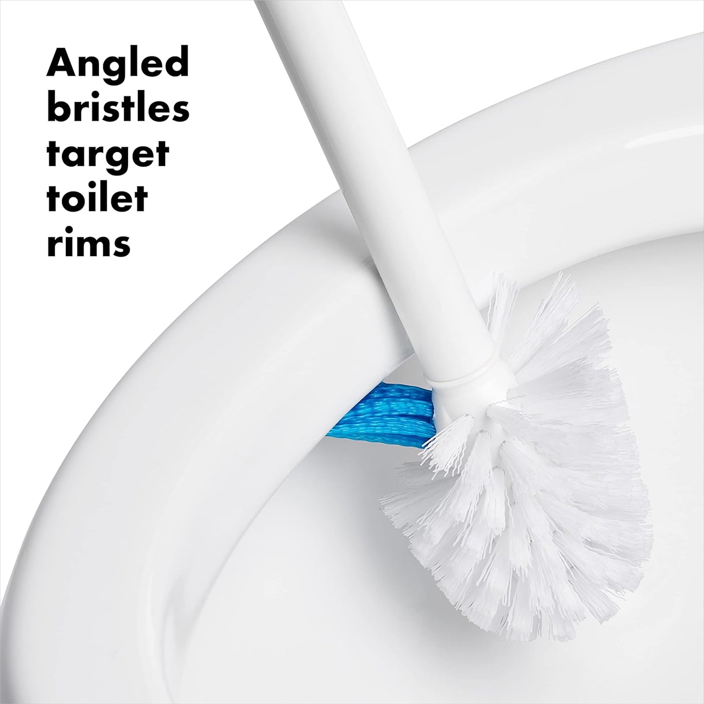 OXO Good Grips Toilet Brush with Rim-Cleaner Replacement Head Refill (Pack of 2)