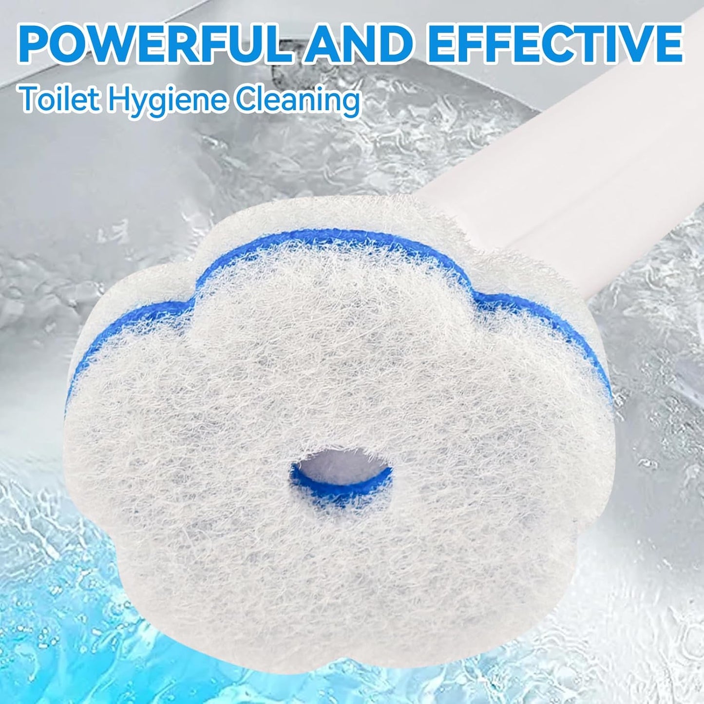 48 Count Disposable Toilet Brush Refill Pads, Disposable Toilet Bowl Wand Refills, Toilet Cleaning Refills, Toilet Scrubber Refills, Brush Head Replacement