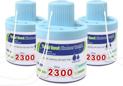 Msvvko Toilet Bowl Cleaners, Blue Cleaner Tablets in Bottle, Deodorizes, Freshens Odors, Drops Into Toilet Tank, Long Lasting Slow Release, Septic tank safety - 3 packs