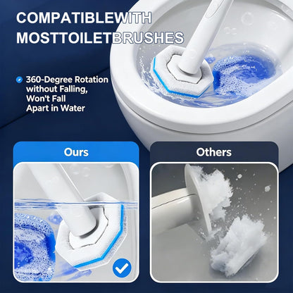 80 Pack Disposable Toilet Wand Refills, High-Density Replacement Scrubber Heads, Bathroom Toilet Bowl Cleaning Brush Pads
