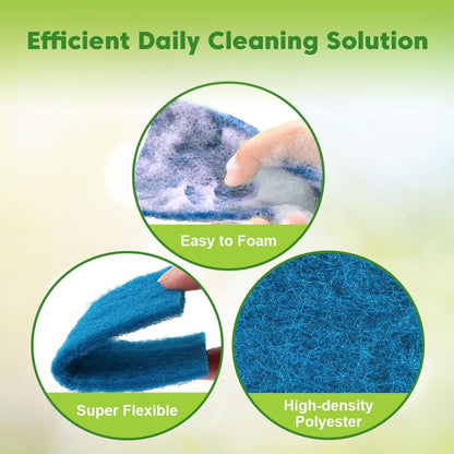 UNIMADE Heavy Duty Scouring Pad, 96Pcs Household Scour Pad for Kitchen, Garage and Outdoors, Reusable Dish Scrubber Pads for Pan and Metal Grill - Green