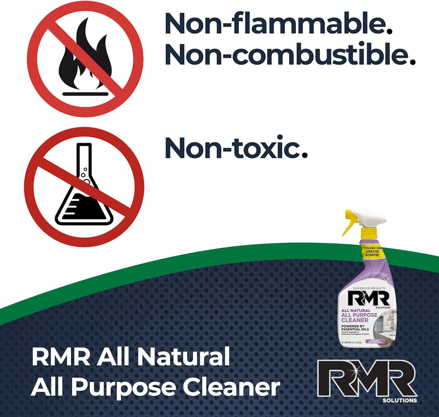 RMR Total Clean Team – Instant Stain Remover + All Natural All Purpose Cleaner, Indoor/Outdoor Cleaning Spray Kit for Kitchens, Bathrooms, Furniture, Siding, & Deck, 2–32 Oz Bottles