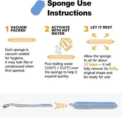 Multi-Purpose Scrub Kitchen Sponges – 12 Pack Dish Sponge, Dual-Sided Non-Scratch Microfiber & Metal Scrubber, Reusable Sponges for Dishes, Pots, Glass, Sink, Stovetop & Bathroom (Gray)