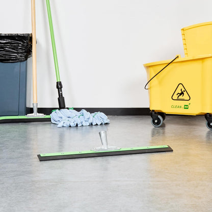 Restaurantware-SQUEEGEE ONLY: Clean Tek Professional 29.92 Inch Floor Squeegee, 1 Broom With Double Rubber Blade - Handle Sold Separately, Heavy-Duty, Steel Wiper For Concrete Floor