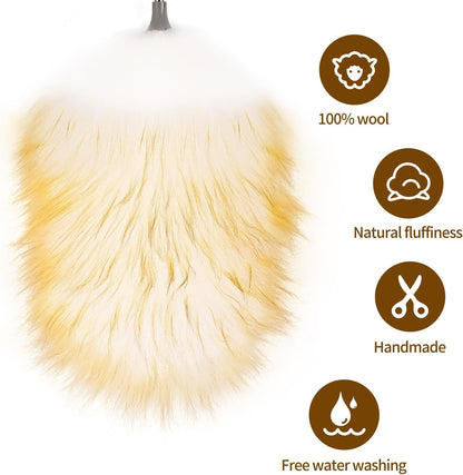 Extendable Cleaning Duster,66.9Inch Telescoping Feather Dusters with Stainless Steel Extension Pole for Cleaning High Ceiling Fan, High Ceilings,Furniture
