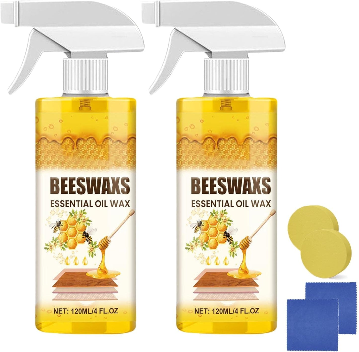 Zavrly Beeswax, Natural Beeswax Furniture Spray, Bees Wax Essential Oil Furniture Polish and Cleaner, Bees Wax Spray Furniture Polish, For Furniture, Floor, Tables, Cabinets (1pc)