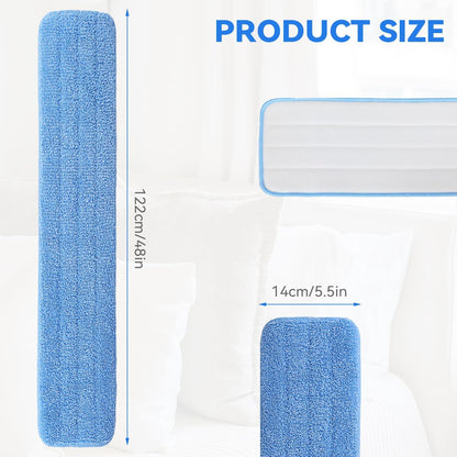 36" Microfiber Pad for Rubbermaid Commercial 36 Inch Mop Head - 6 Pack Replacement Wet & Dry Commercial Reusable Cleaning Mop Refills Fit for Any Microfiber Flat Mop System 36"