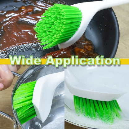 3 Pack Dish Brush,Dish Scrub Brush, Kitchen Scrub Brush for Cleaning Dishes, Double Sided Bristles Scrubber Cleaner for Dishes,Sink,Pots,Pans,Bathroom Shower,Tile,Tubs