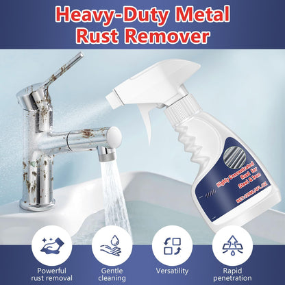 2Set Highly Concentrated Steel Rust Remover, Instant Rust Eraser Ultra-Strong Metal Revival Spray, Rust Removal Heavy Duty for Metal, Powerful and Fast Acting for Tools, Stainless Steel, Auto Parts