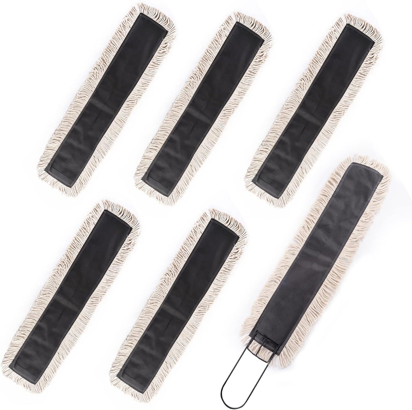 Matthew Cleaning 24'' Industrial Strength Cotton Dust Mop Refill Washable Replacement Heads for Residential & Commercial Use Fit Standard Dust Mop Frames, Hardwood, Laminate, Concrete Floors 3 Pack