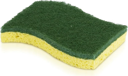 Pine-Sol Heavy Duty Scrub Sponges - Double Sided Dish Scrubber with Scouring Pad - Kitchen Essentials for Dishwashing and Cleaning Supplies, 6 Pack
