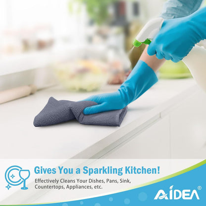 AIDEA Microfiber Cleaning Cloth-50PK, Soft Microfiber Towels for Cars, Absorbent Cleaning Rags, Lint-Free Streak-Free Wash Cloths for House, Kitchen, Window(12in.x12in)