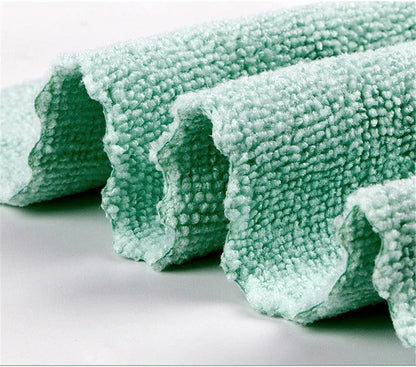 Thickened Dish Towel 5 Pieces of Wood Fiber Cloth Kitchen Cleaning Degreasing Dish Cloth Wipe Water Absorbent 32 * 32cm
