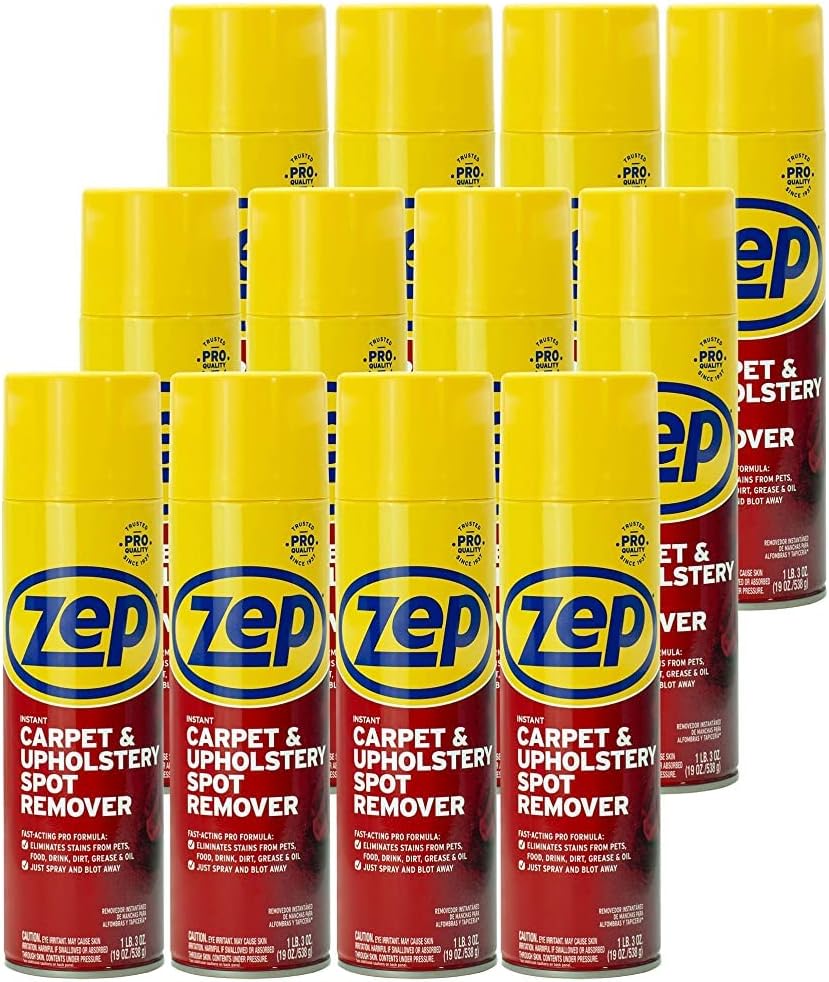 Zep Instant Carpet and Upholstery Spot Remover 19 oz ZUSPOT19 (Case of 4) (Formerly Instant Spot Remover)