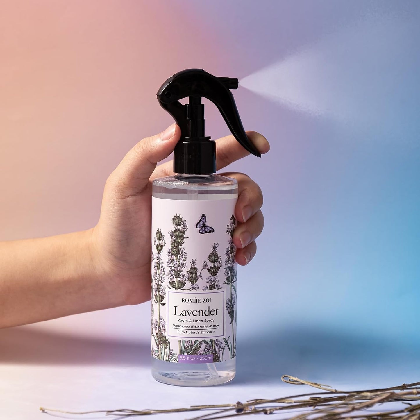 ROMIIE ZOI Room Spray Lemon, Air Freshener Spray Made with Natural Plant Extract, Scented Room Spray for Home Fragrance Fabric Spray Freshener 8.5 FL OZ