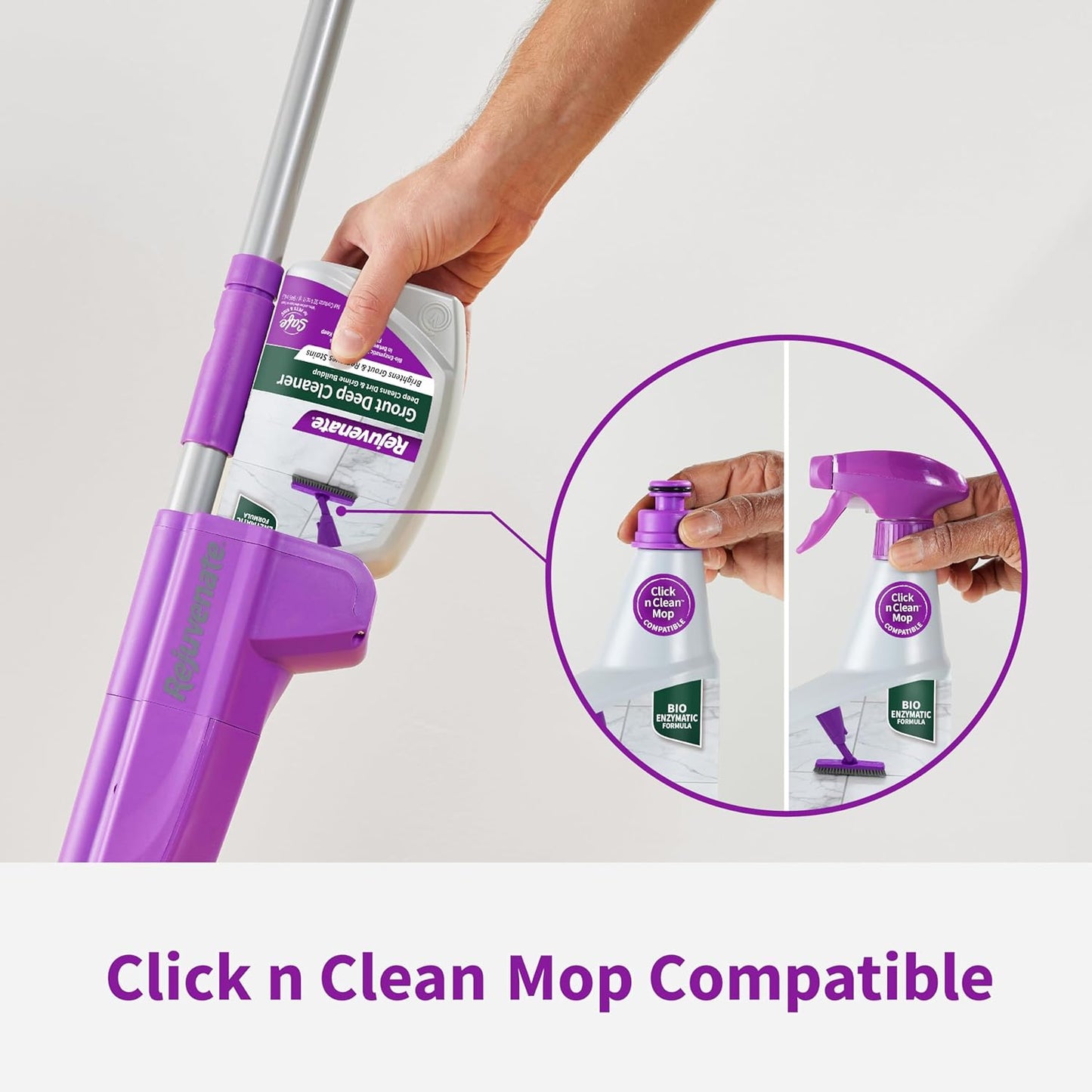 Rejuvenate Grout Deep Cleaner Cleaning Formula Instantly Removes Years of Dirt Build-Up to Restore Grout to the Original Color (32 fl oz)