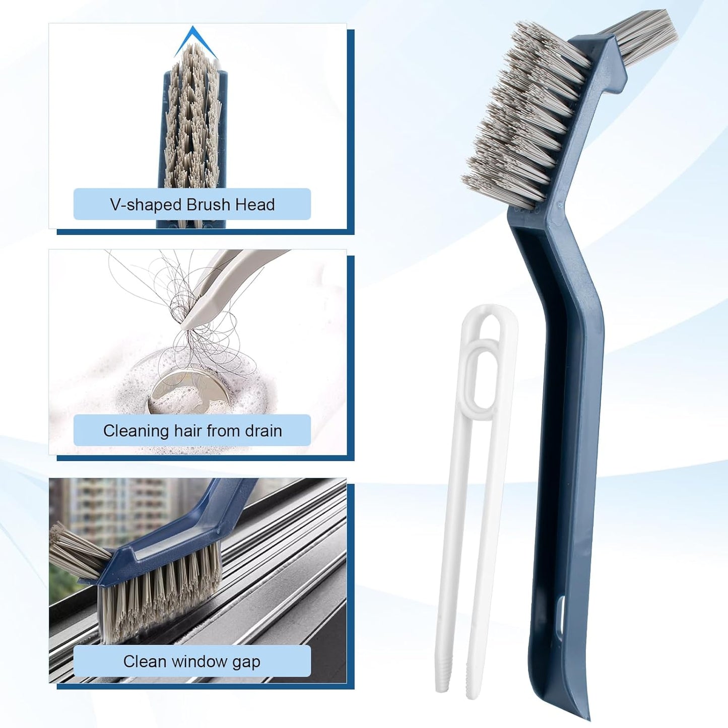 13Pcs Crevice Cleaning Brush Set, Multifunctional Hard Bristle Crevice Cleaning Brushes Tools for Deep Cleaning Gaps, Kitchens, Tight Spaces, Corners, Bottles, Cups, Teapots, Sinks, Bathrooms