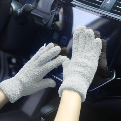 Evridwear Microfiber Plant Dusting Gloves Reusable Leaf Cleaning Glove for Houseplants,Blinds,Furniture and Small Objects