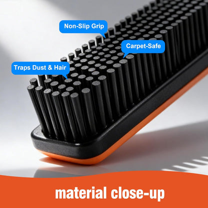 CLEANHOME Rubber Broom for Pet Hair on Carpet & Stairs, Adjustable Long Handle Rubber Broom & Squeegee, Pet Hair Remover Tool for Hardwood Tile Floors, Dog Cat Hair Broom