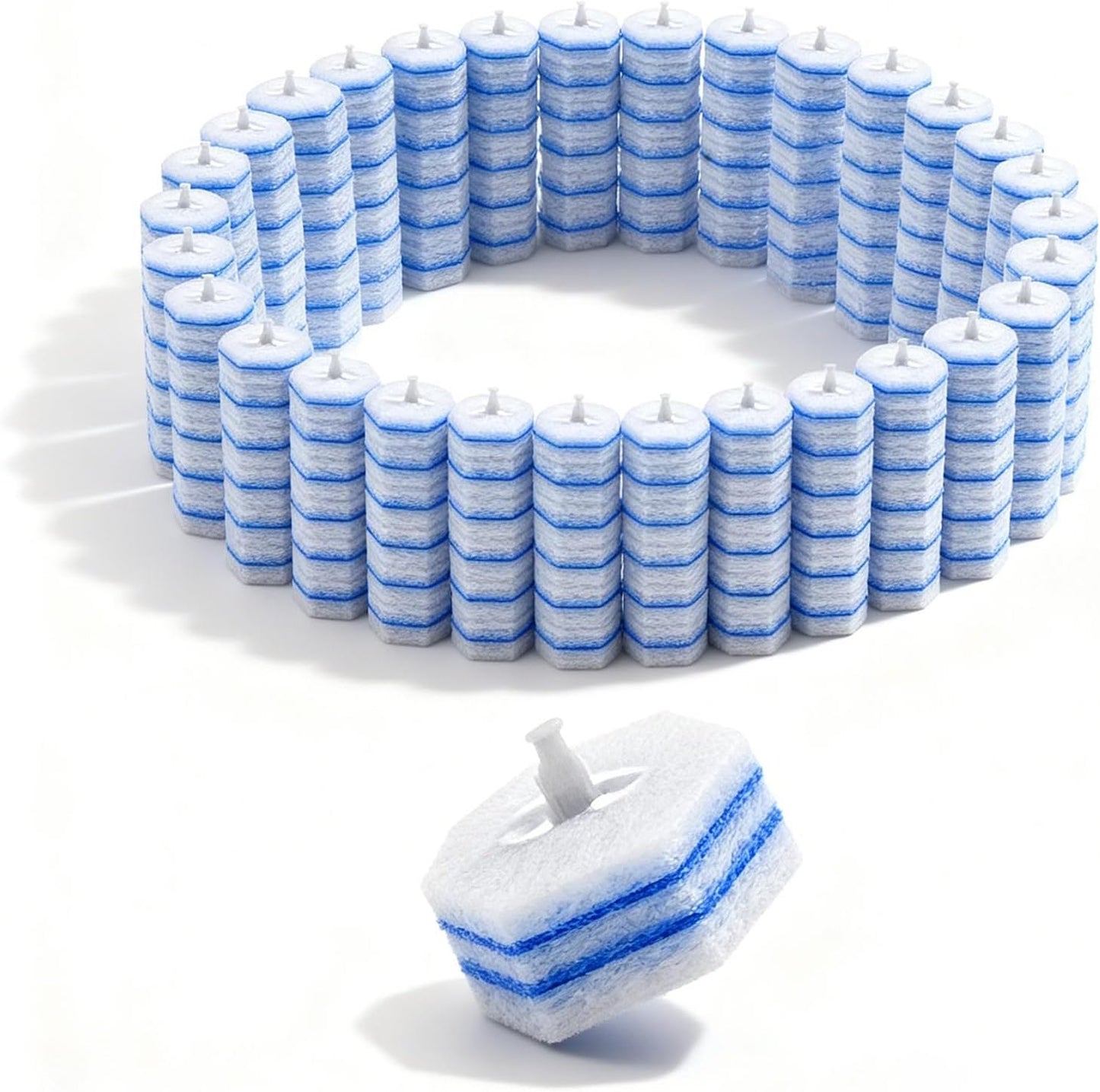 100pcs Toilet Wand Refills Compatible with Clorox | Disposable Replacement Brush Heads for Effortless Cleaning (No Handle Included)