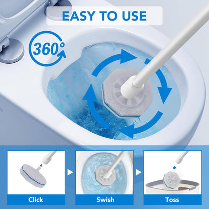 50 Count Toilet Wand Refills for Clorox, Upgrade Disposable Replace Brush Heads Compatible with Clorox Toilet Wand for Toilet and Bathroom Cleaning