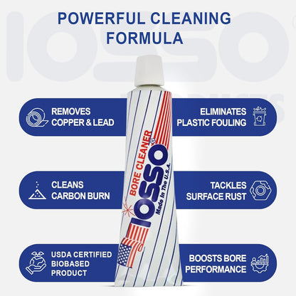 Iosso 10215 Bore Cleaner – 1.5 oz Concentrated Paste Formula – Non-Corrosive, Non-Flammable– Made in USA