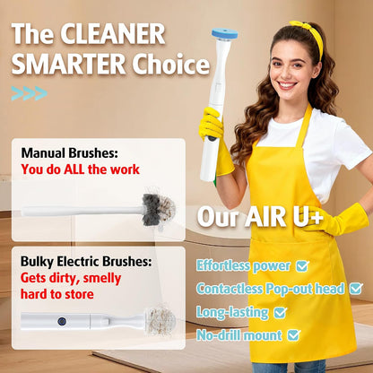 20 Count Electric Toilet Refill Pads, Disposable Toilet Brush Heads Refills for Bathroom Cleaning, Only Compatible with AIR U+ Electric Brush