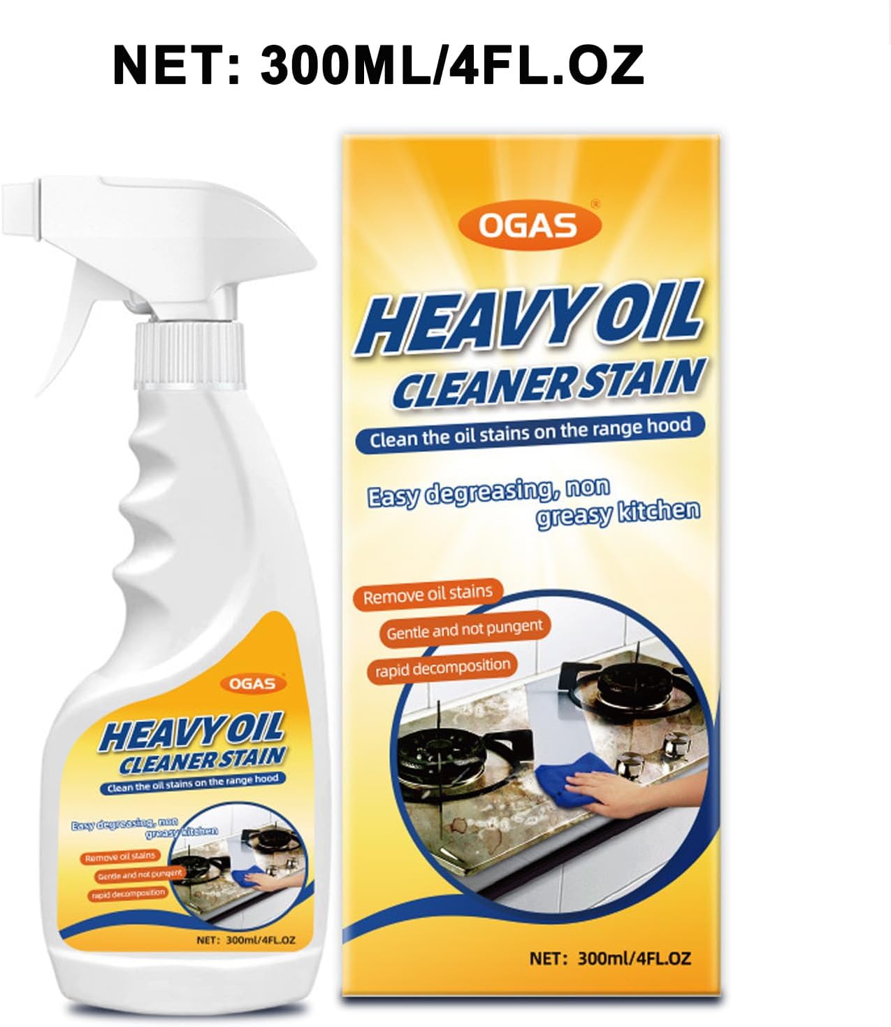 Heavy-Duty Degreaser Stainless Steel Cleaner, Kitchen Appliances Cleaning Spray Remove Dirt, Grime, and Grease for Oven, Microwave, stove top Cleaning-10Fl.Oz
