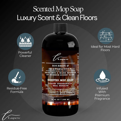 Lapew Black Sea Scented Cleaning Bundle | Carpet Deodorizer Powder (16 oz) & Mop Soap Concentrate (36 oz) | Pet-Friendly Odor Eliminator - Colors B