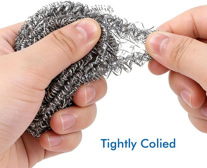 15 Pack， Includes 9PCS Stainless Steel Scrubber and 6PCS Non Scratch Wire Dishcloth for Cleaning Dishes, Pans, Pots, Ovens, Grills, Sinks
