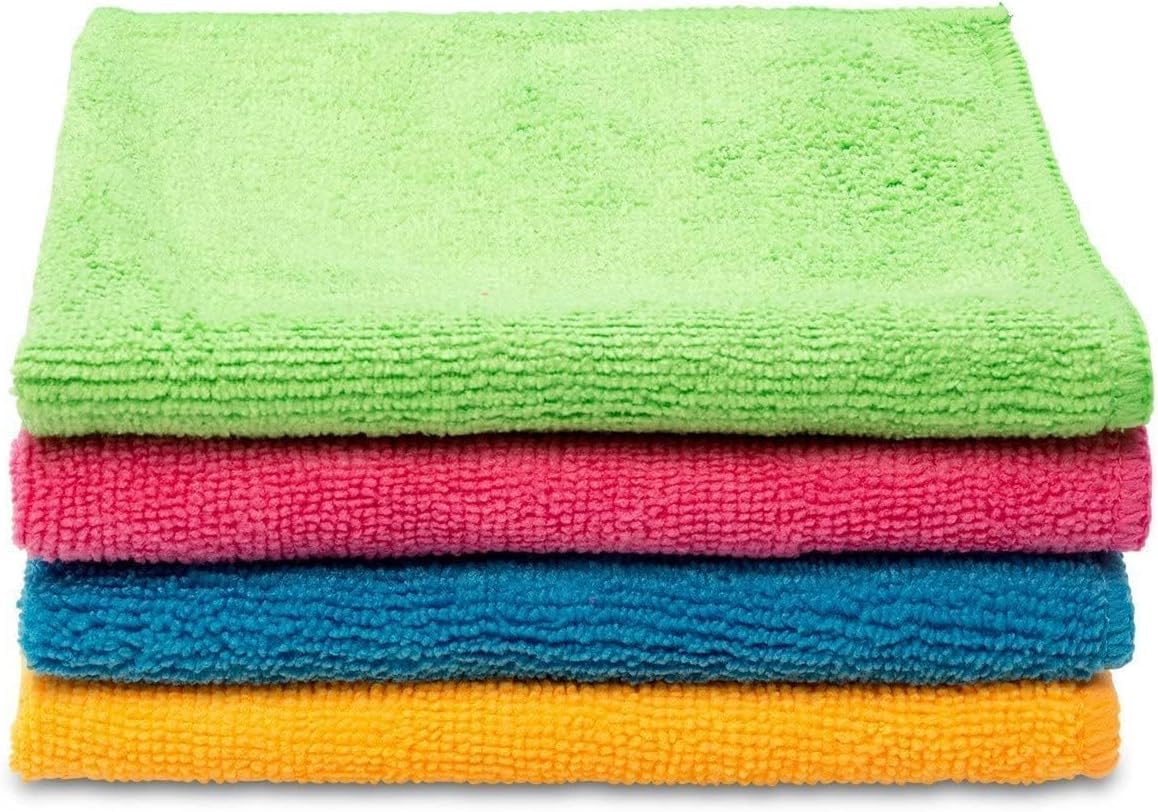 Vileda Microfibre Colors Pack of 4 Multi-Purpose Cleaning Cloths