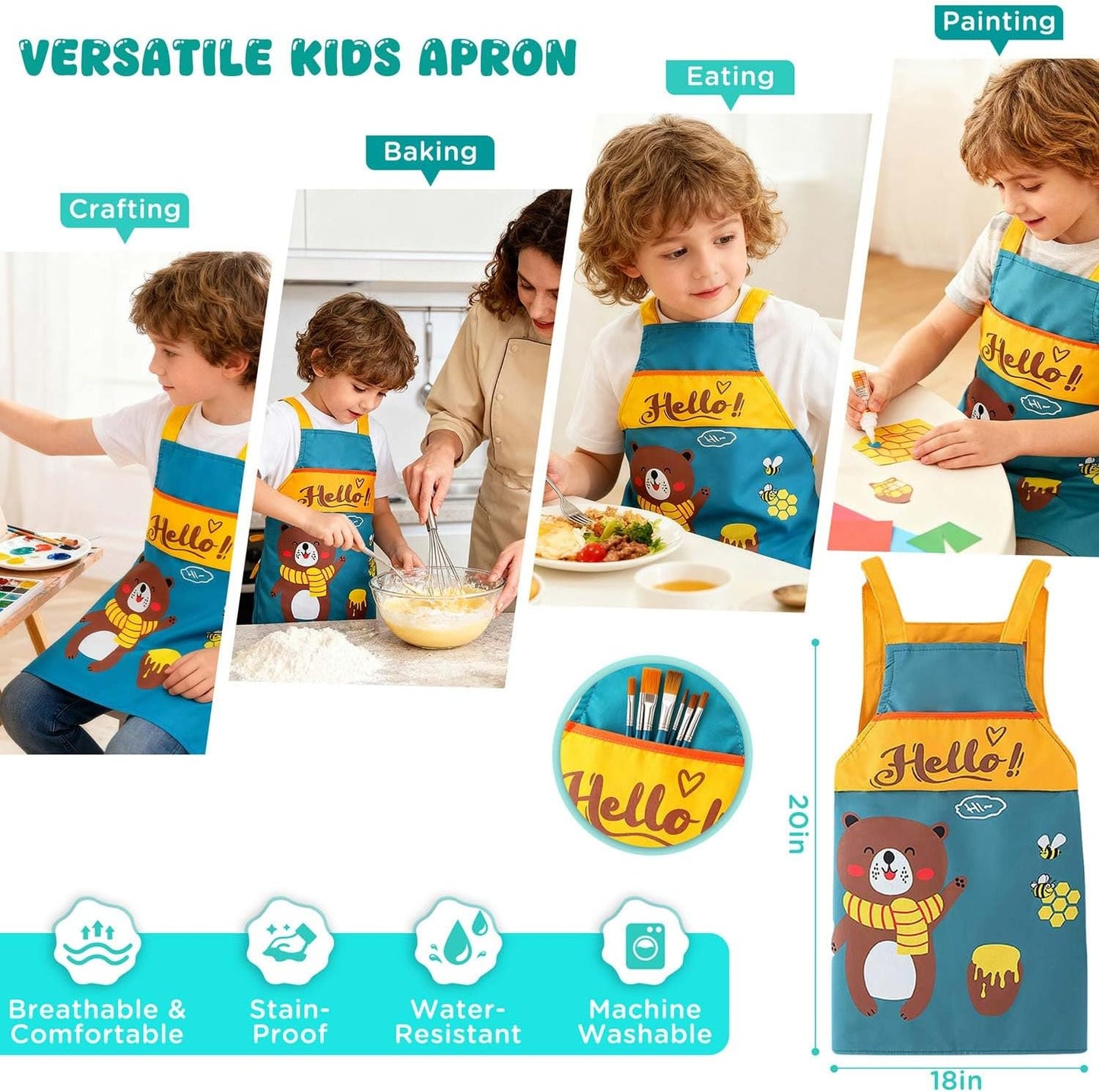 Kids Spray Mop,Toddlers Cleaning Play Sets with Real Water Sprayer,Includes Versatile Apron,Pretend Play Sets,Toddler Kids Cleaning Toy Set,Montessori Cleaning Set,Gifts for Boys Girls