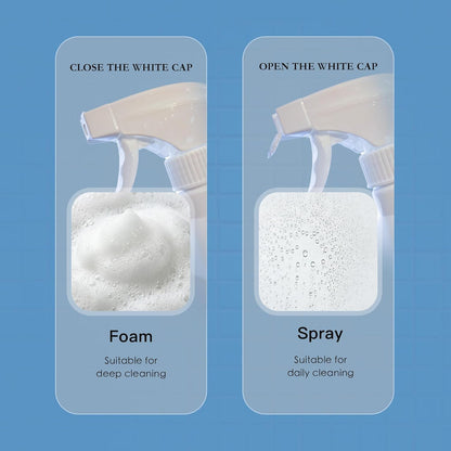 Bathroom Cleaner Foam Spray (400ml) - Spray, Wait & Scrub for Hard Water Stains, Mold, Rust & Soap Scum | Free Cleaning Brush Included (1 PACK)