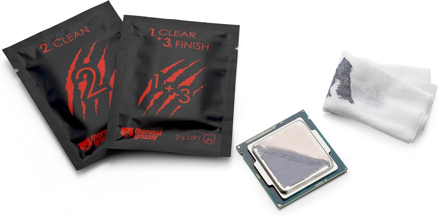 Thermal Grizzly Kryonaut Extreme - 2 Gram - Extremely High Performance Thermal Paste with 12 Cleaning Wipes 6 Wet & 6 Dry- for Maximum Thermal Conductivity While Overclocking CPU/GPU/PS4/PS5/Xbox