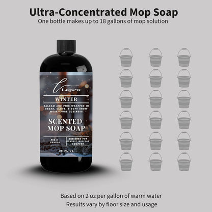Lapew Baccarat Scented Mop Soap - Luxury Floor Cleaner Concentrate for Mopping Tile, Laminate, Vinyl & Hardwood | Streak-Free, Low-Foam | 36 oz - Colors A