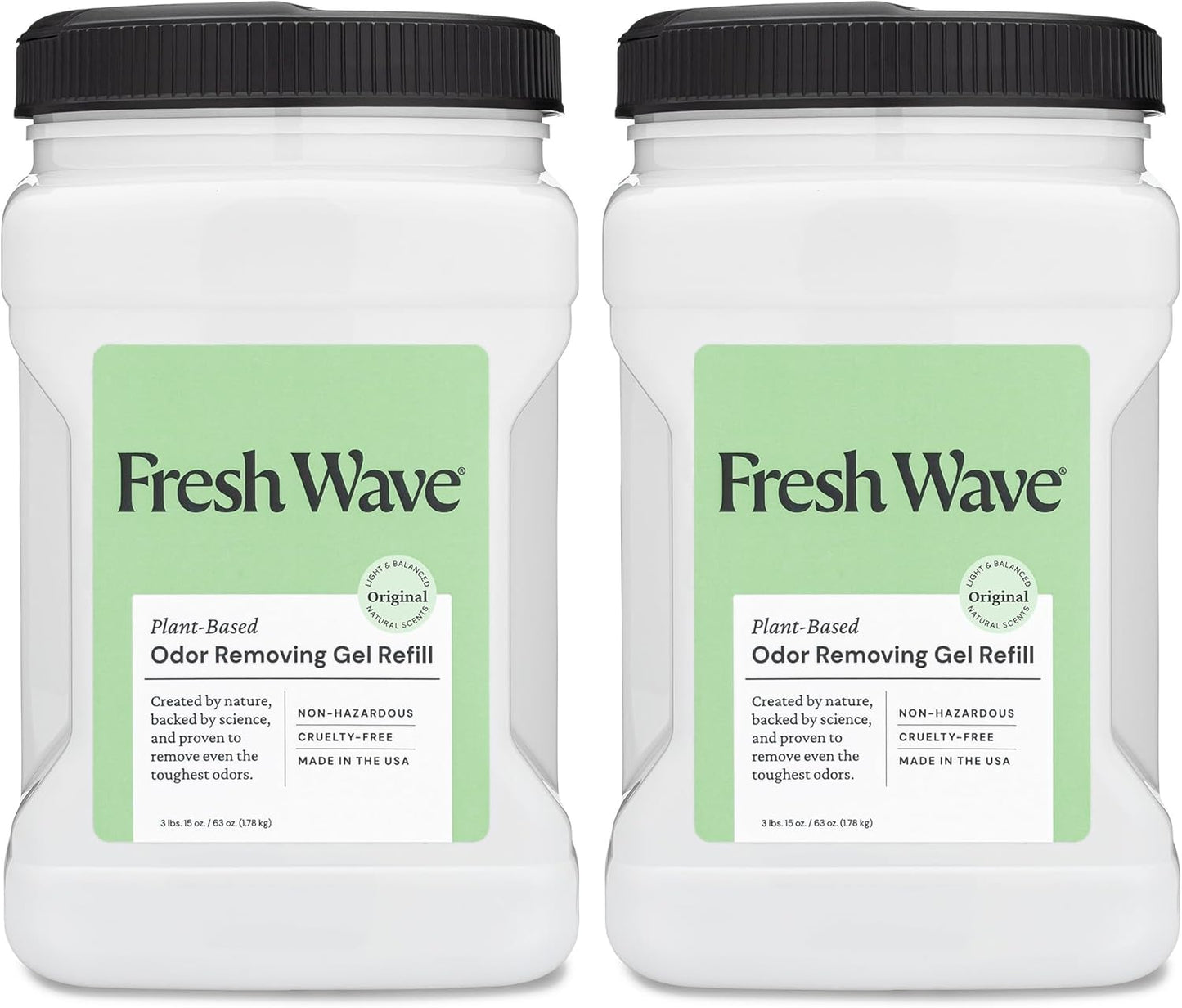 Fresh Wave Odor Removing Gel, 7 oz., Pack of 3 - Odor Absorbers for Home, Safer Odor Relief, Natural Plant-Based Odor Eliminator, Every 7 oz. lasts 15-30 Days, For Cooking, Trash & Pets