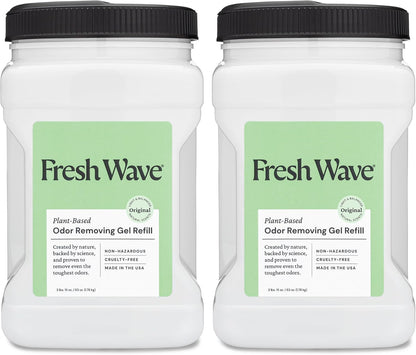 Fresh Wave Odor Removing Gel, 7 oz., Pack of 3 - Odor Absorbers for Home, Safer Odor Relief, Natural Plant-Based Odor Eliminator, Every 7 oz. lasts 15-30 Days, For Cooking, Trash & Pets