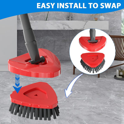 2 Pack Upgraded Spin Mop Replacement Scrub Brush Heads Compatible with Ocedar EasyWring 1 Tank,Full Bristle Scrubber Replace Great for Kitchen, Bathroom, Pools,Deck Hard Floor Cleaning
