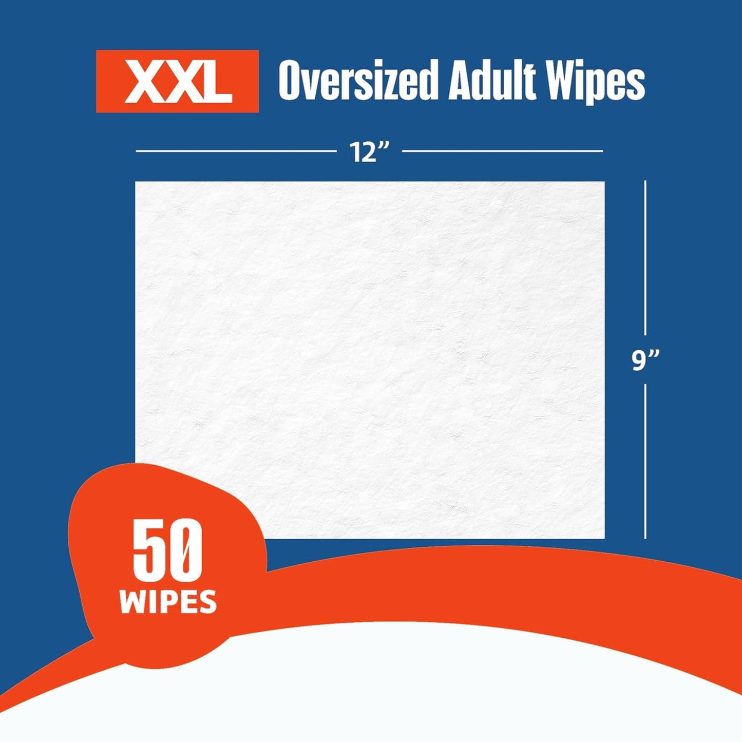 Adult Wipes for Elderly 4 Pack - Extra Large Extra Thick No-Rinse Bathing Wet Wipes for Adults - Incontinence Shower Alternative Disposable Washcloths - Fragrance-Free XXL
