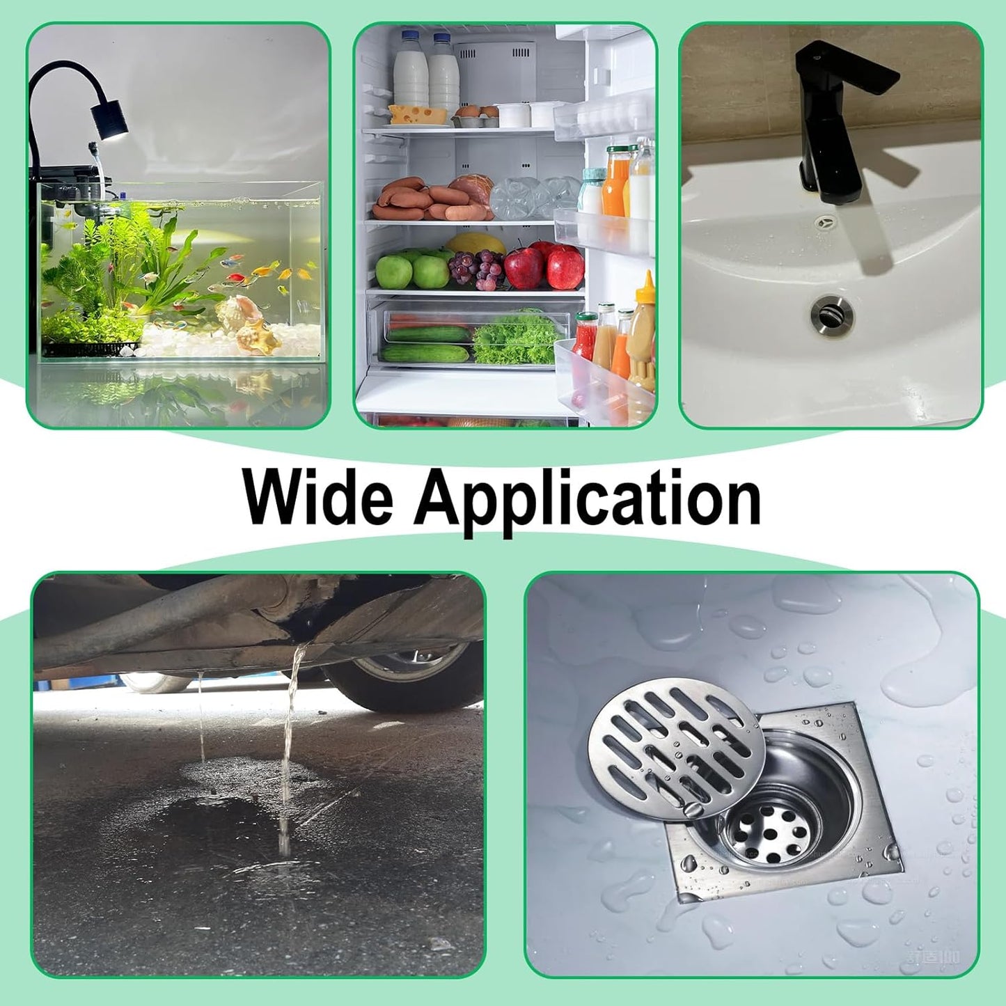 ecocstm Auto Sunroof Drain Cleaning Tool, 120 Inch Flexible Drain Brush, Sunroof Drain Cleaner with Pipe Cleaning Brush, Syringe Hose and Crevice Brush, Cleaning Tool for Drains, Sewers, Windshields