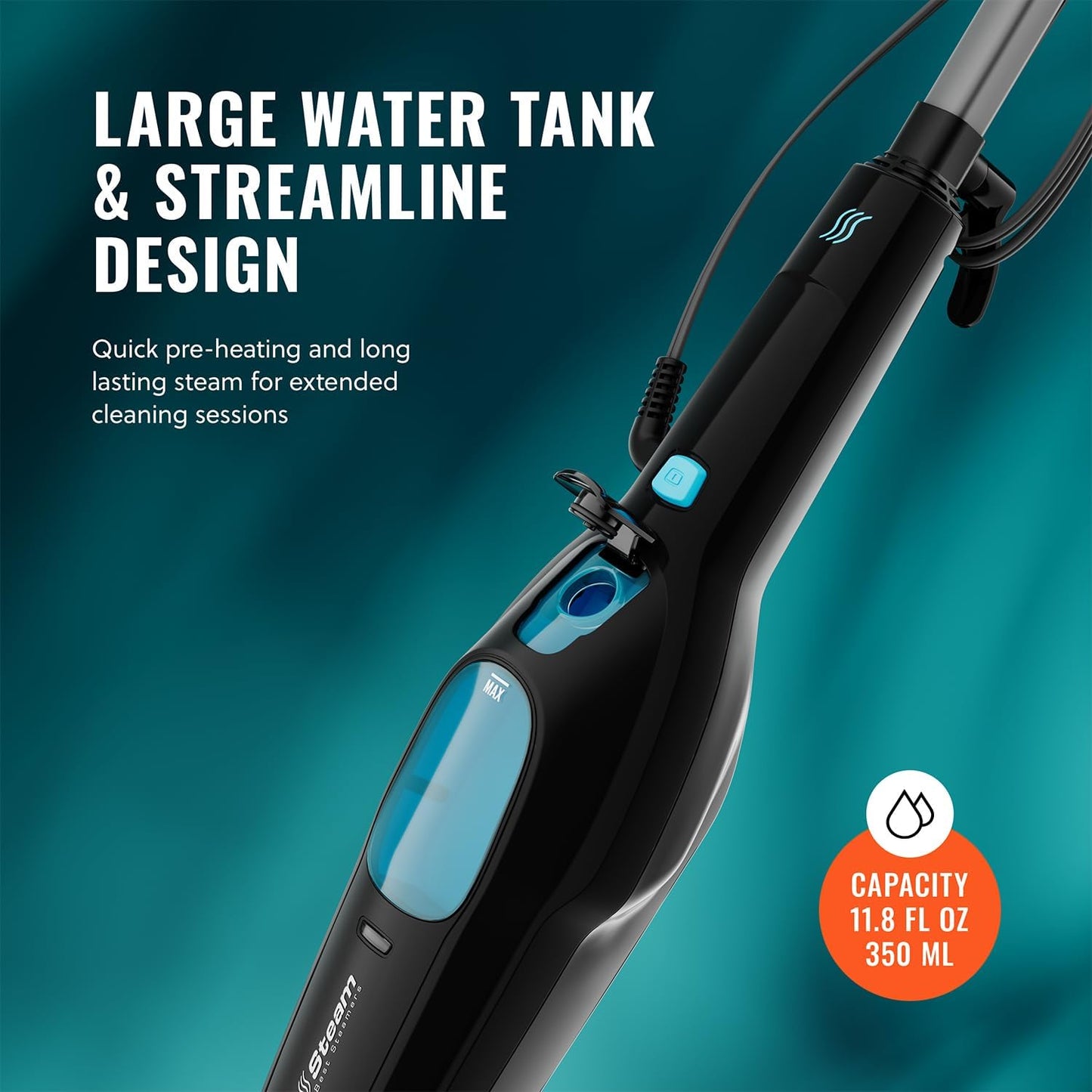 PurSteam 10-in-1 Steam Mop, Floor Steamer with Detachable Handheld Steam Cleaner for Tile, Hardwood Floors