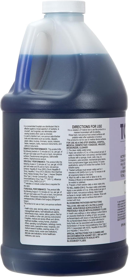ForPro Total-Cide Disinfectant Solution, 2X Concentrated Formula, Hospital Grade Sanitizer & All Purpose Cleaner, 1 Gallon (128 Fl Oz)