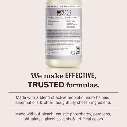 MRS. MEYER'S CLEAN DAY's Probiotic Daily Shower Spray Cleaner, Made With Essential Oils And Other Thoughtfully Chosen Ingredients, Lavender, 16 oz.