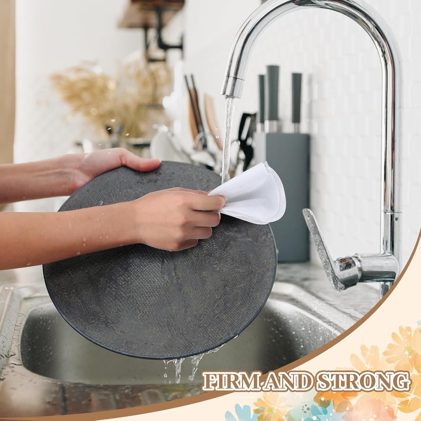 36 Pack Vintage Reusable Cleaning Cloths Washable Cotton Kitchen Towels for Home (Gray)
