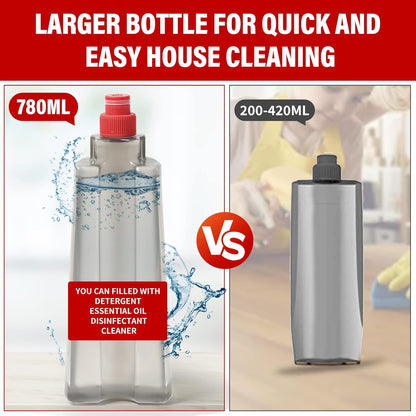 Mops for Floor Cleaning, Wet and Dry Spray Mop with Refillable Spray Bottle and 3 Washable Microfiber Pads Home or Commercial Use Flat Mop for Hardwood Laminate Wood Ceramic, Purple