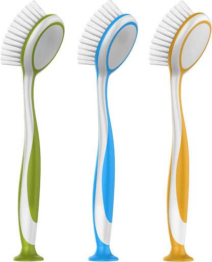 MR.SIGA Round Dish Brush, Size: Dia 5.5 x 25cm - Pack of 3